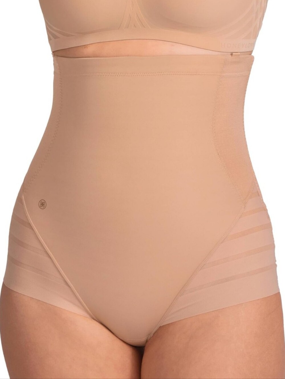 Honeylove Large Sand Queen Brief Tummy Control Shapewear Compression Underwear